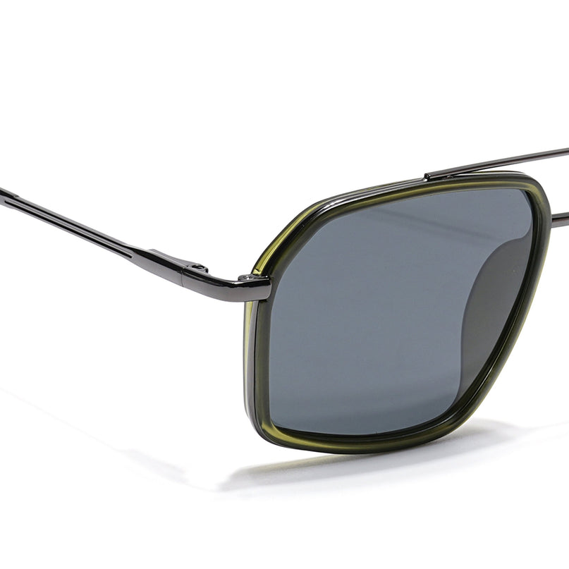 Eyejack Olive & Grey Wayfarer Polarized Sunglasses for Men & Women (2505PCL1506)