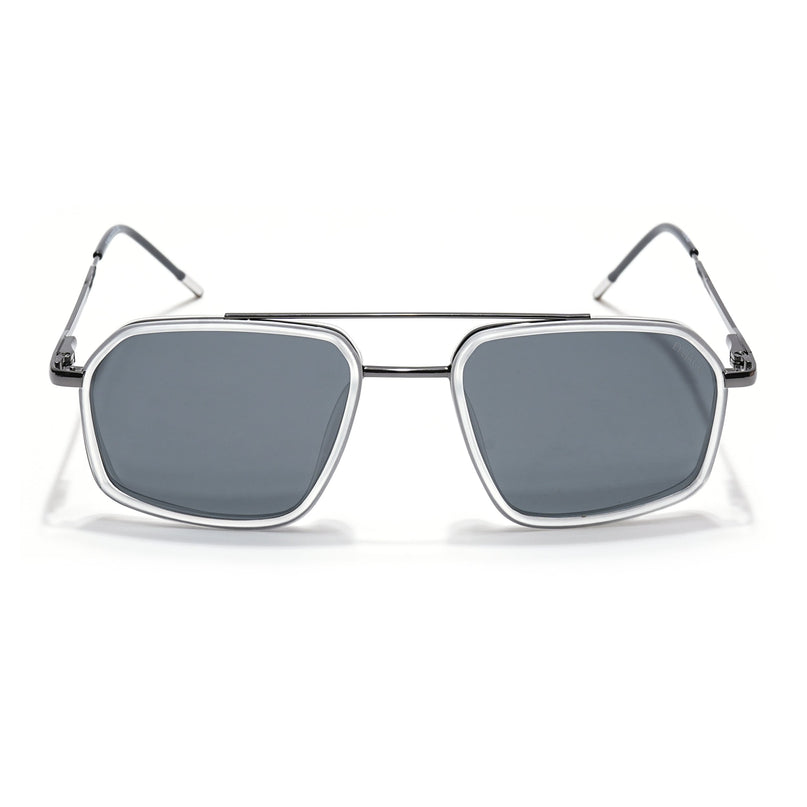 Eyejack Transparent & Grey Wayfarer Polarized Sunglasses for Men & Women (2505PCL1507)