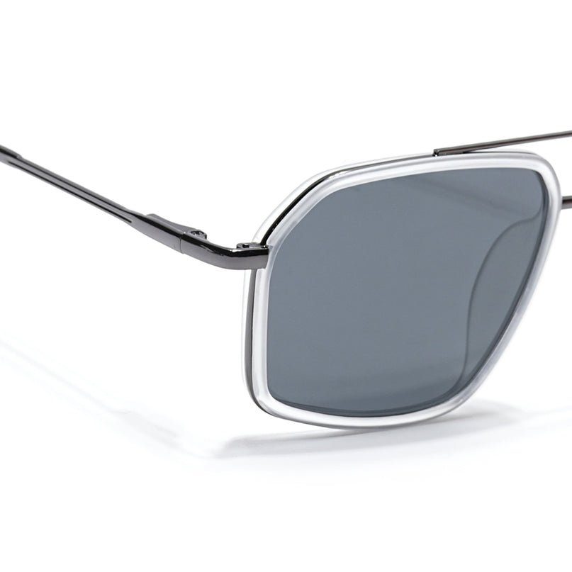 Eyejack Transparent & Grey Wayfarer Polarized Sunglasses for Men & Women (2505PCL1507)