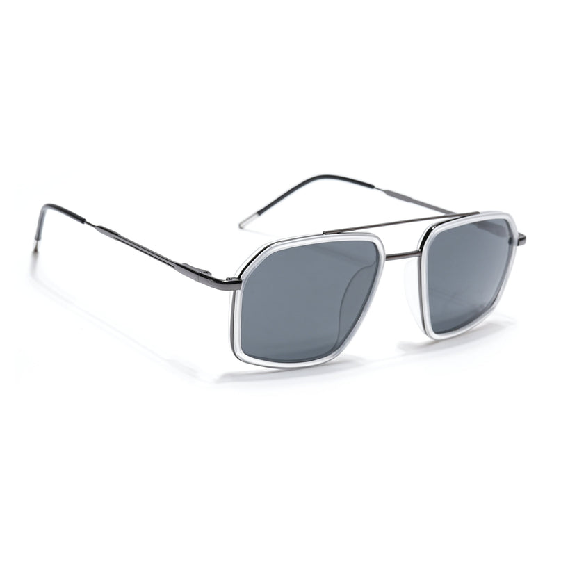 Eyejack Transparent & Grey Wayfarer Polarized Sunglasses for Men & Women (2505PCL1507)