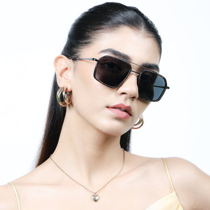 Eyejack Demi Brown & Grey Wayfarer Polarized Sunglasses for Men & Women (2505PCL1508)