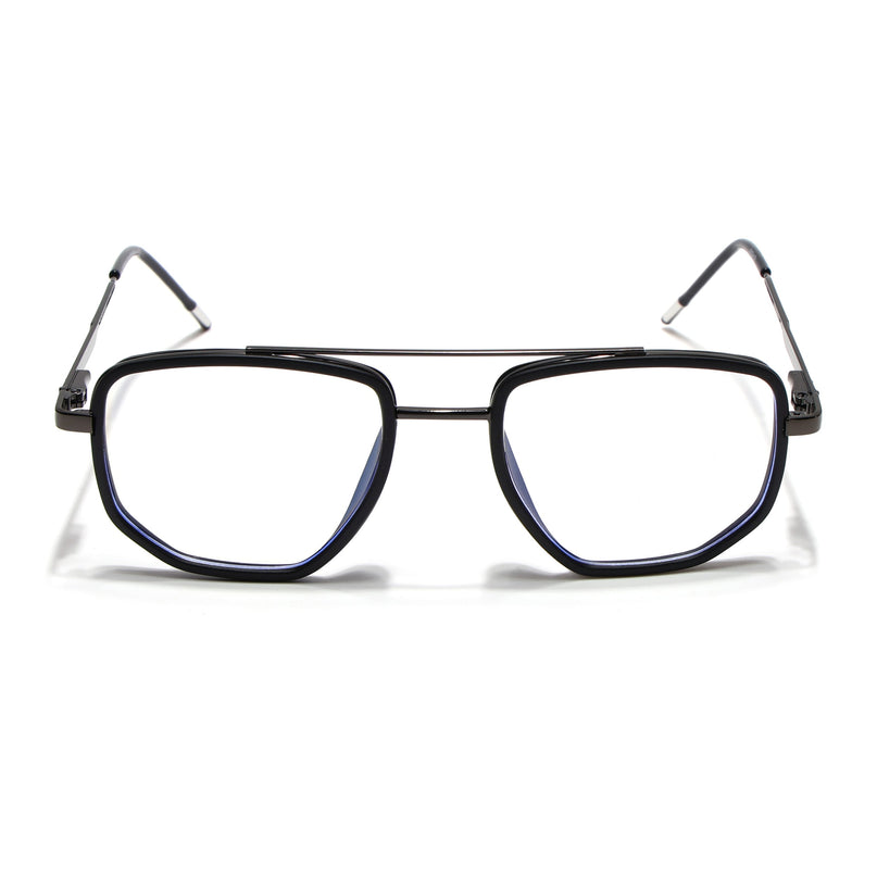 Eyejack Black & Grey Wayfarer Eyeglasses for Men & Women (2506FCL1587-C1)