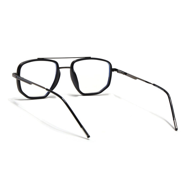 Eyejack Black & Grey Wayfarer Eyeglasses for Men & Women (2506FCL1587-C1)