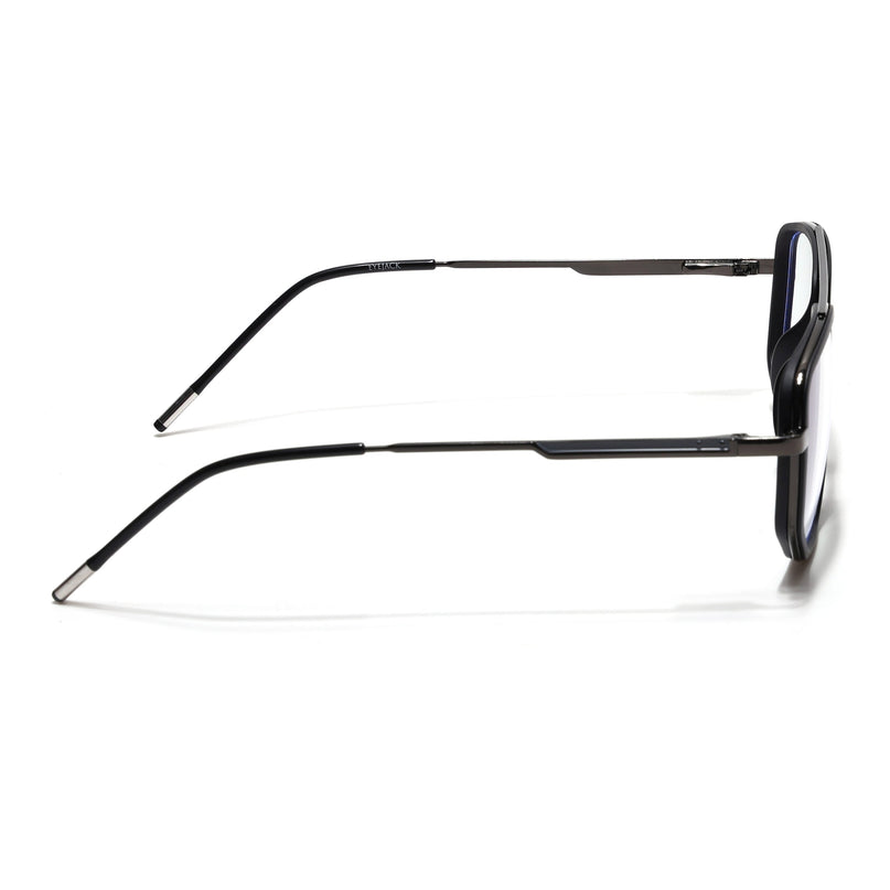 Eyejack Black & Grey Wayfarer Eyeglasses for Men & Women (2506FCL1587-C1)