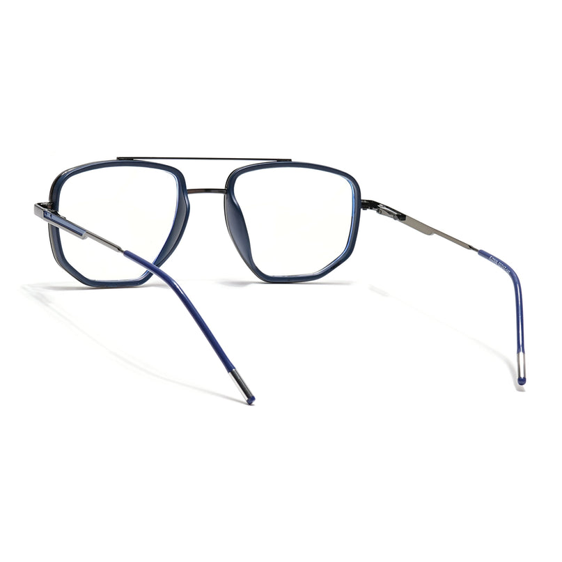 Eyejack Blue & Grey Wayfarer Eyeglasses for Men & Women (2506FCL1588-C2)