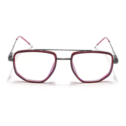 Eyejack Red & Grey Wayfarer Eyeglasses for Men & Women (2506FCL1589-C3)
