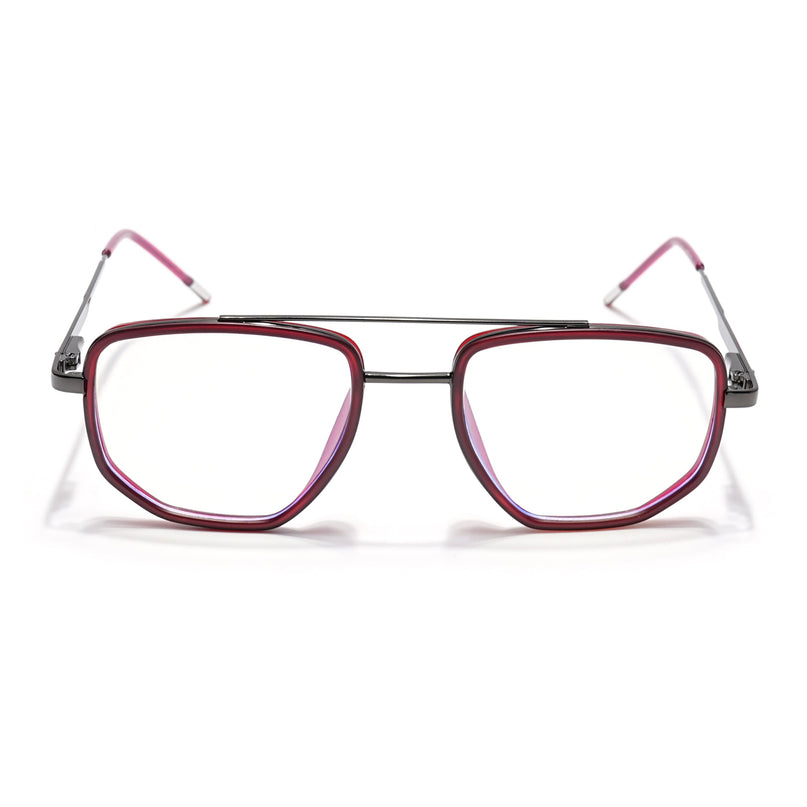 Eyejack Red & Grey Wayfarer Eyeglasses for Men & Women (2506FCL1589-C3)