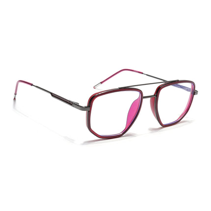Eyejack Red & Grey Wayfarer Eyeglasses for Men & Women (2506FCL1589-C3)