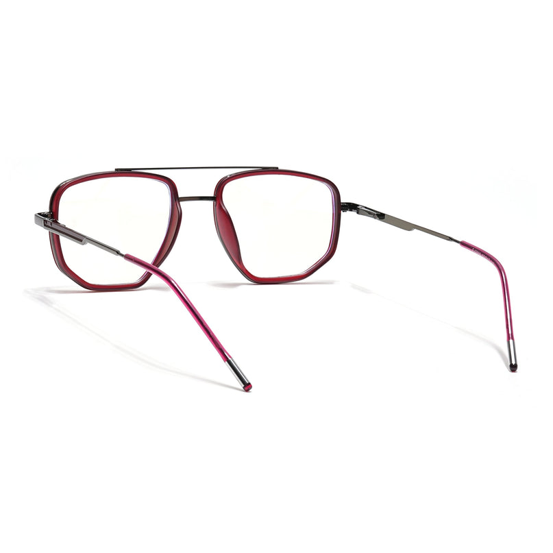 Eyejack Red & Grey Wayfarer Eyeglasses for Men & Women (2506FCL1589-C3)