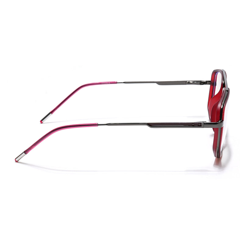 Eyejack Red & Grey Wayfarer Eyeglasses for Men & Women (2506FCL1589-C3)