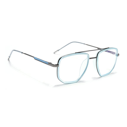 Eyejack Sky Blue & Grey Wayfarer Eyeglasses for Men & Women (2506FCL1590-C4)