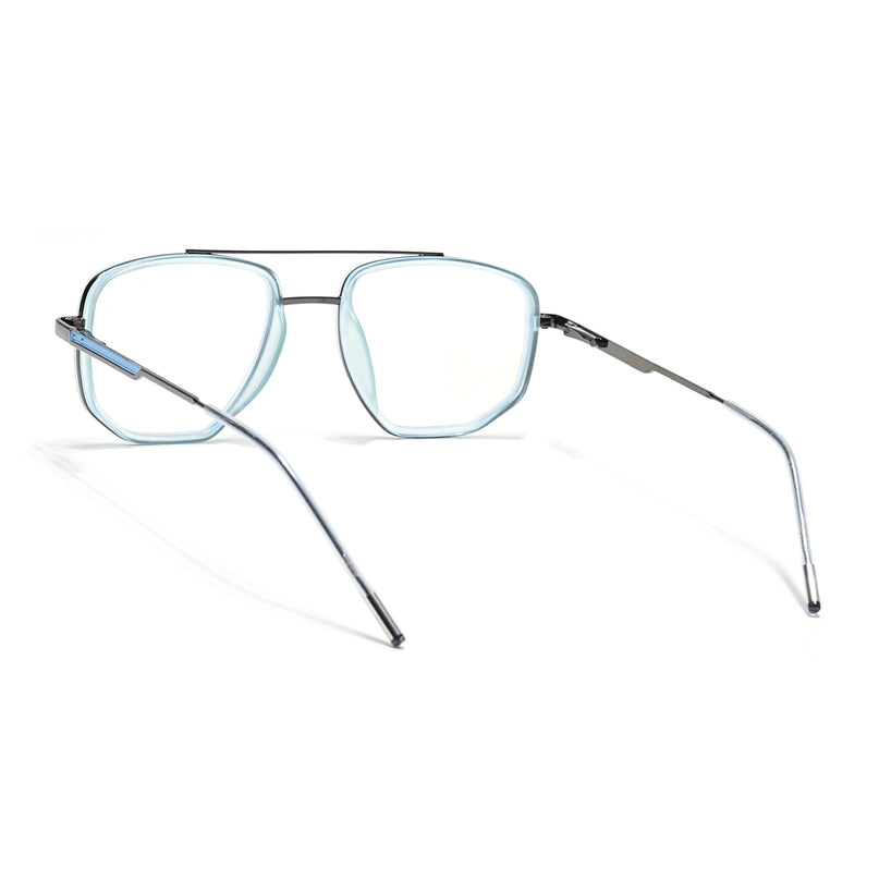 Eyejack Sky Blue & Grey Wayfarer Eyeglasses for Men & Women (2506FCL1590-C4)