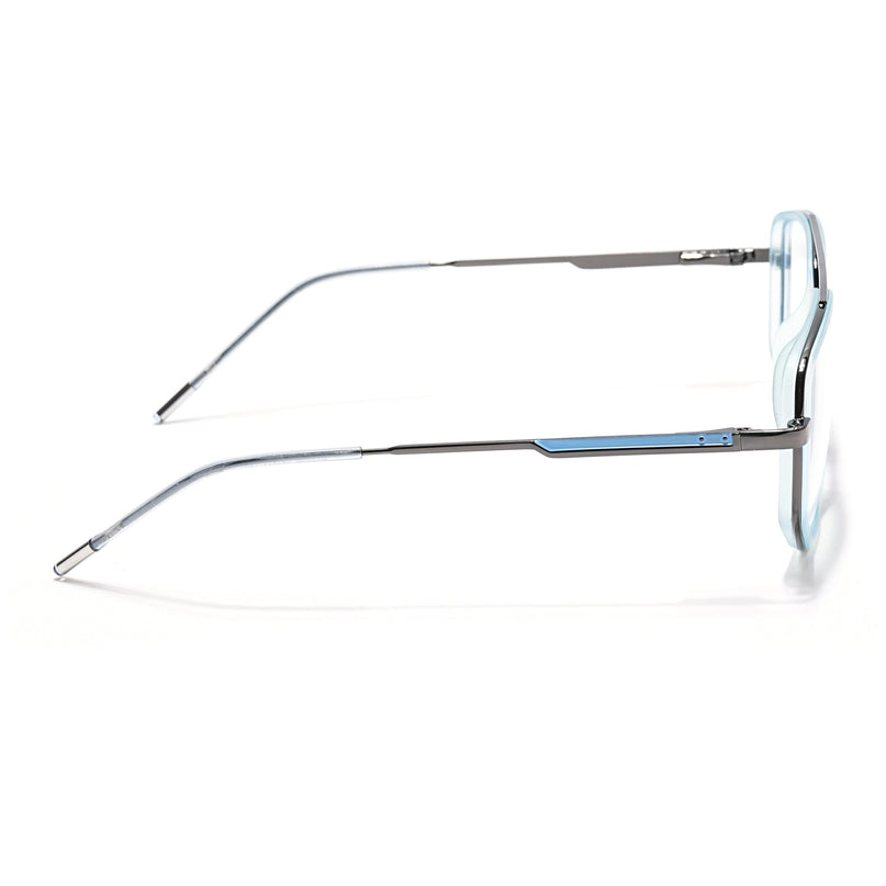 Eyejack Sky Blue & Grey Wayfarer Eyeglasses for Men & Women (2506FCL1590-C4)