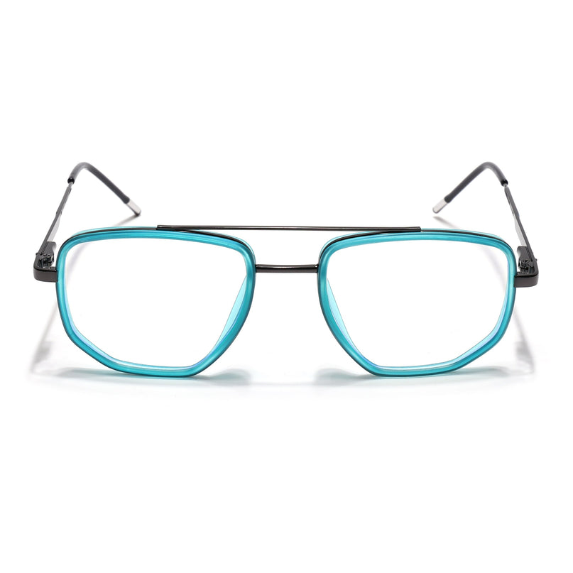 Eyejack Sea Green & Grey Wayfarer Eyeglasses for Men & Women (2506FCL1591-C5)