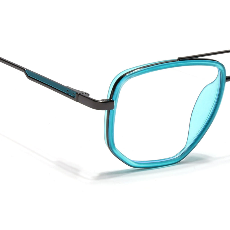 Eyejack Sea Green & Grey Wayfarer Eyeglasses for Men & Women (2506FCL1591-C5)