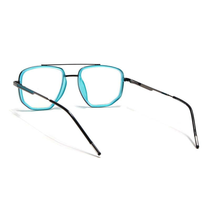 Eyejack Sea Green & Grey Wayfarer Eyeglasses for Men & Women (2506FCL1591-C5)