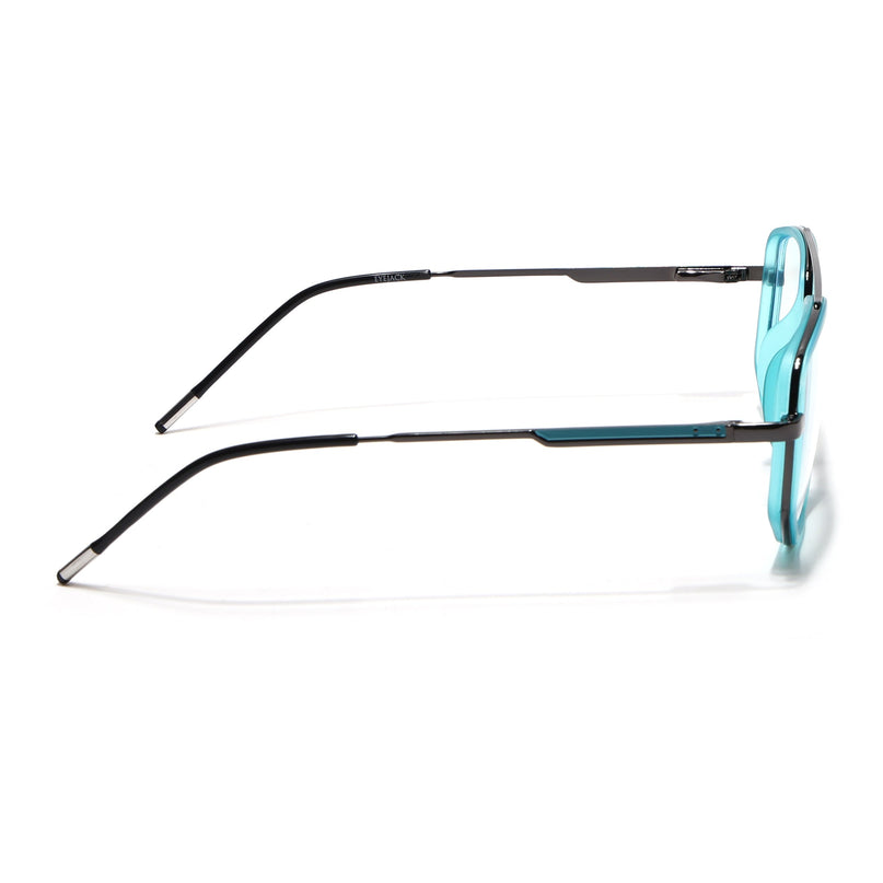 Eyejack Sea Green & Grey Wayfarer Eyeglasses for Men & Women (2506FCL1591-C5)