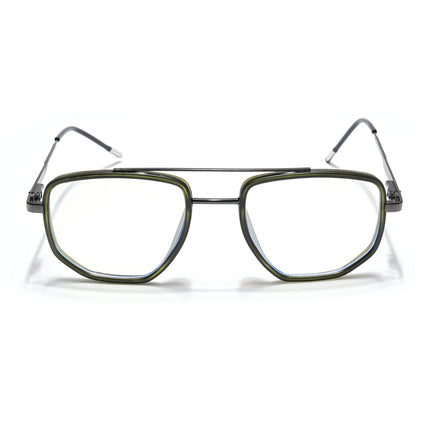 Eyejack Green & Grey Wayfarer Eyeglasses for Men & Women (2506FCL1592-C6)