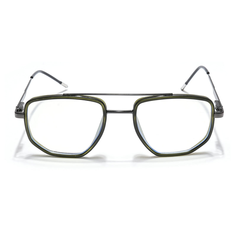 Eyejack Green & Grey Wayfarer Eyeglasses for Men & Women (2506FCL1592-C6)