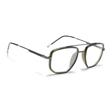 Eyejack Green & Grey Wayfarer Eyeglasses for Men & Women (2506FCL1592-C6)
