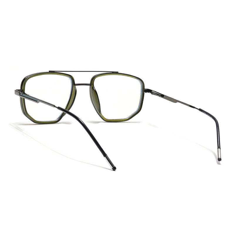 Eyejack Green & Grey Wayfarer Eyeglasses for Men & Women (2506FCL1592-C6)