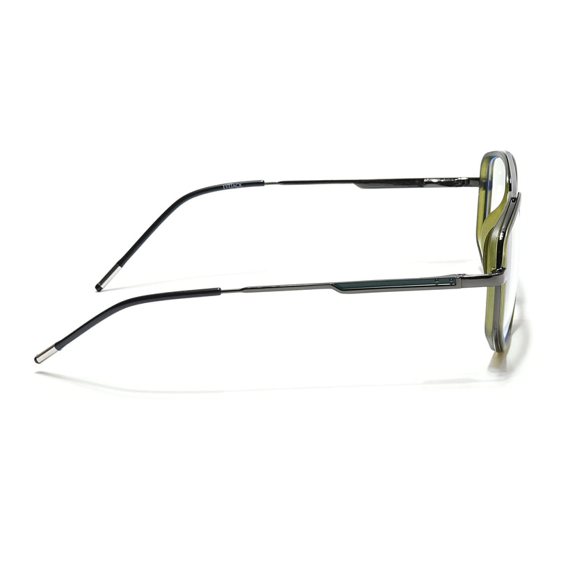 Eyejack Green & Grey Wayfarer Eyeglasses for Men & Women (2506FCL1592-C6)