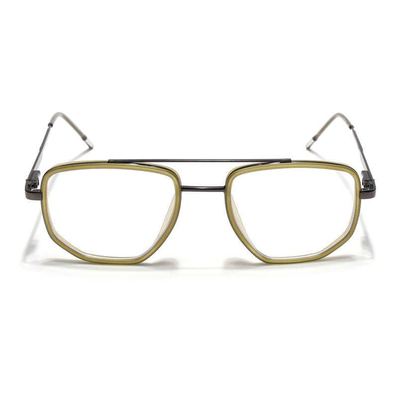 Eyejack Light Green & Grey Wayfarer Eyeglasses for Men & Women (2506FCL1593-C7)