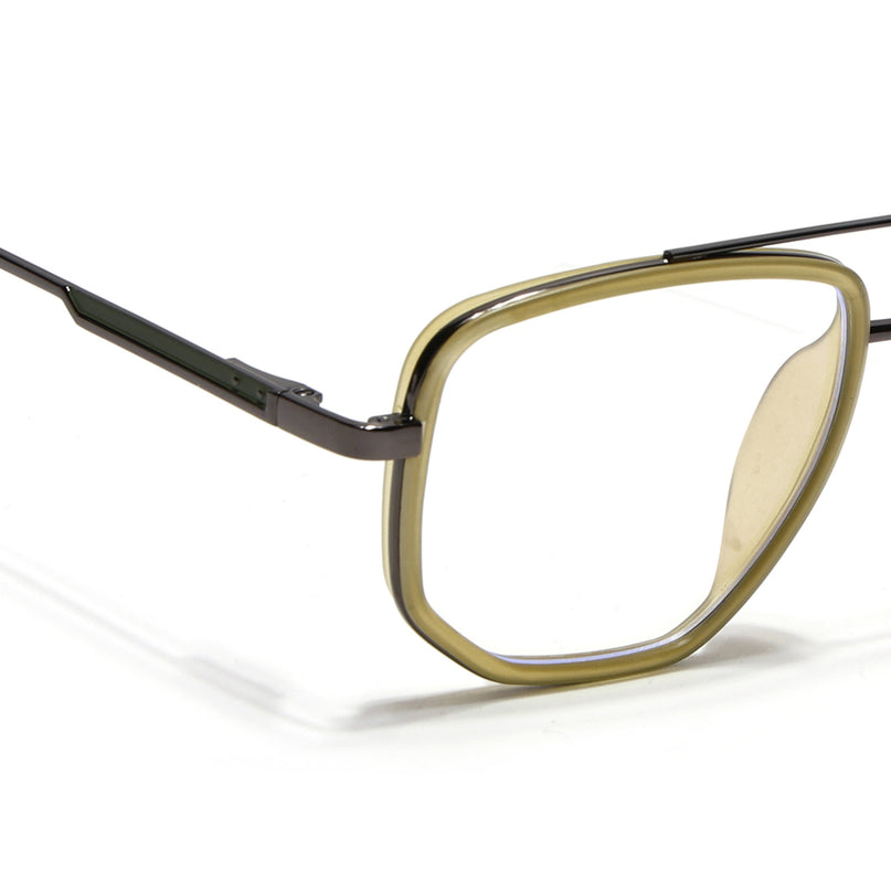 Eyejack Light Green & Grey Wayfarer Eyeglasses for Men & Women (2506FCL1593-C7)