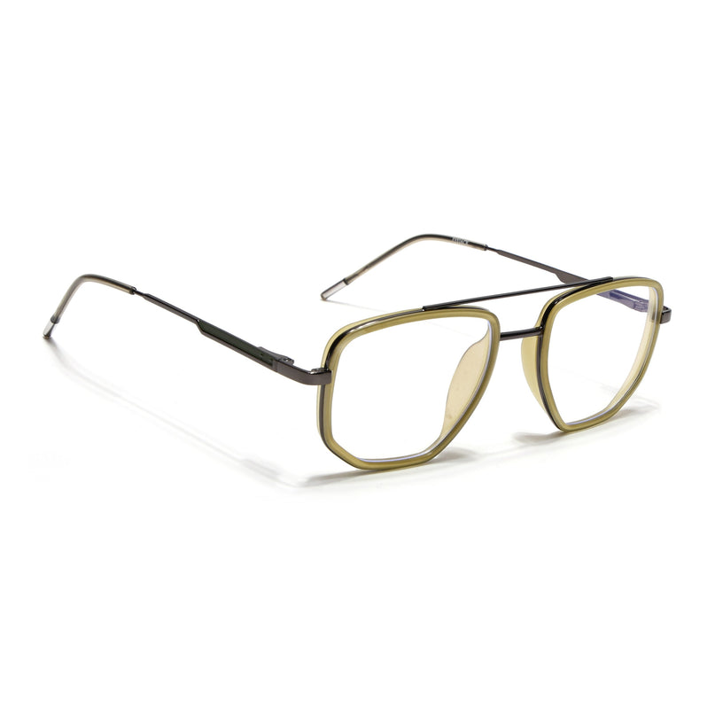 Eyejack Light Green & Grey Wayfarer Eyeglasses for Men & Women (2506FCL1593-C7)