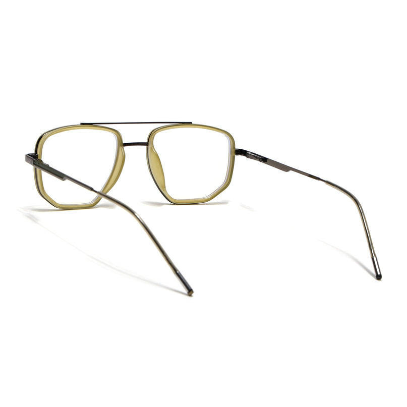 Eyejack Light Green & Grey Wayfarer Eyeglasses for Men & Women (2506FCL1593-C7)