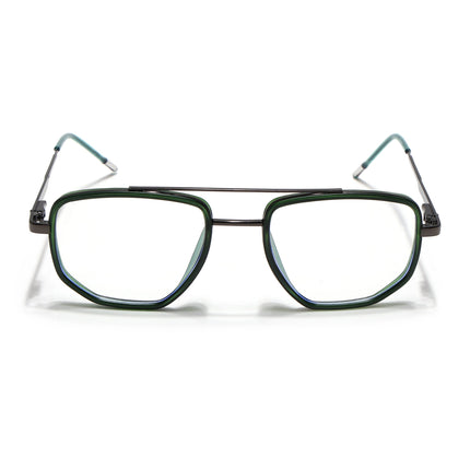 Eyejack Olive & Grey Wayfarer Eyeglasses for Men & Women (2506FCL1594-C8)