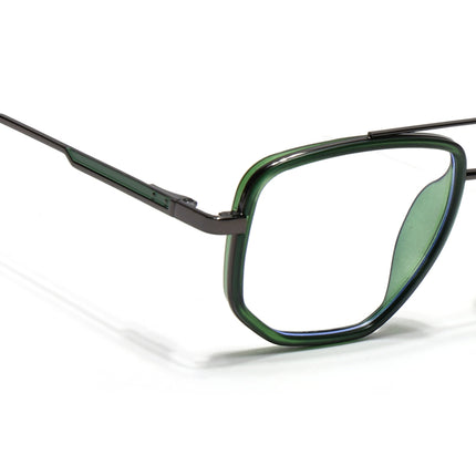 Eyejack Olive & Grey Wayfarer Eyeglasses for Men & Women (2506FCL1594-C8)