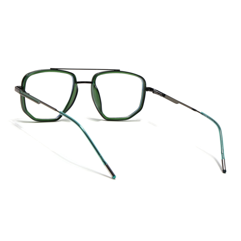 Eyejack Olive & Grey Wayfarer Eyeglasses for Men & Women (2506FCL1594-C8)