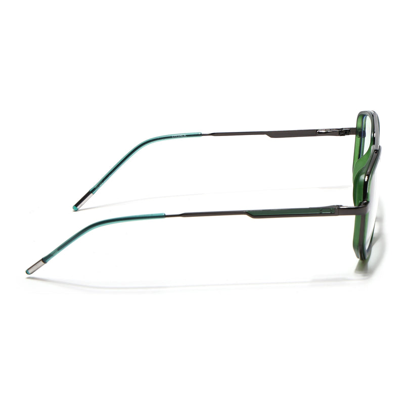 Eyejack Olive & Grey Wayfarer Eyeglasses for Men & Women (2506FCL1594-C8)