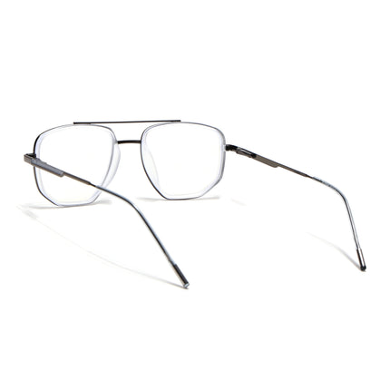 Eyejack Transparent & Grey Wayfarer Eyeglasses for Men & Women (2506FCL1595-C9)
