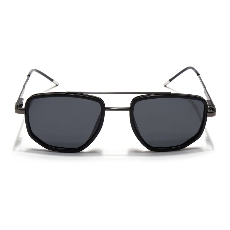 Eyejack Black & Grey Wayfarer Polarized Sunglasses for Men & Women (2506PCL1509)
