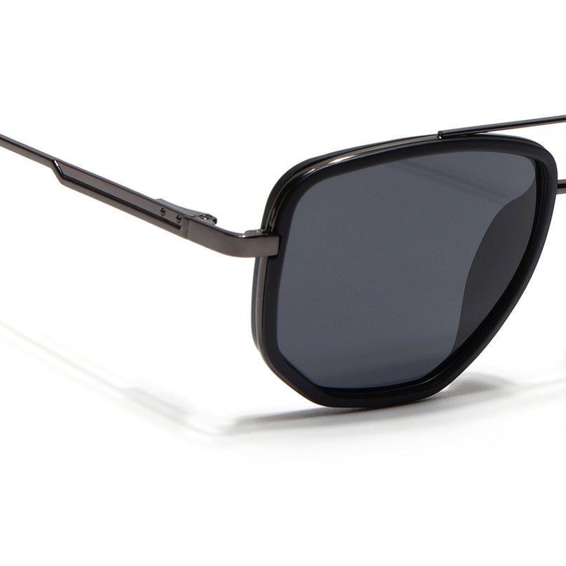 Eyejack Black & Grey Wayfarer Polarized Sunglasses for Men & Women (2506PCL1509)