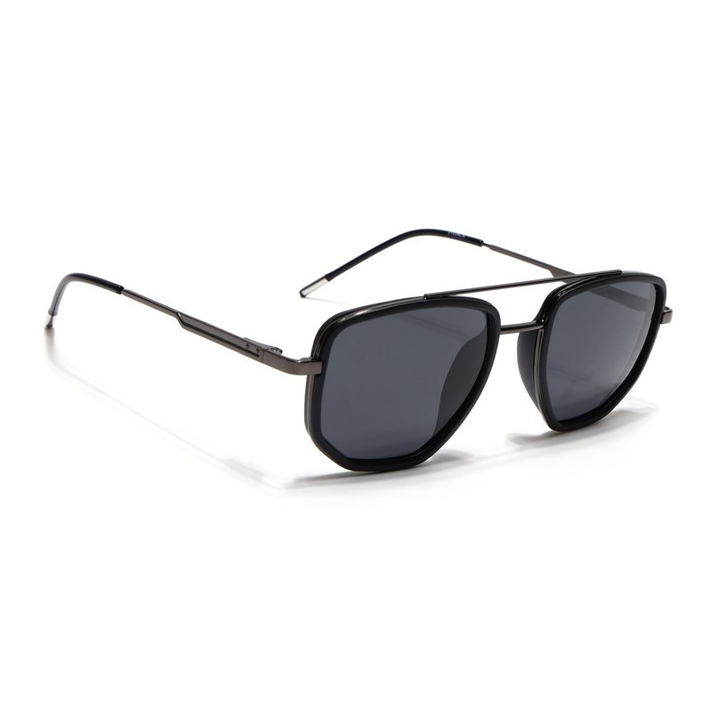 Eyejack Black & Grey Wayfarer Polarized Sunglasses for Men & Women (2506PCL1509)