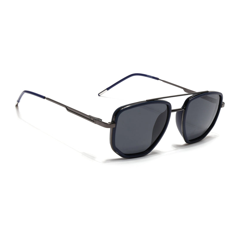Eyejack Blue & Grey Wayfarer Polarized Sunglasses for Men & Women (2506PCL1510)