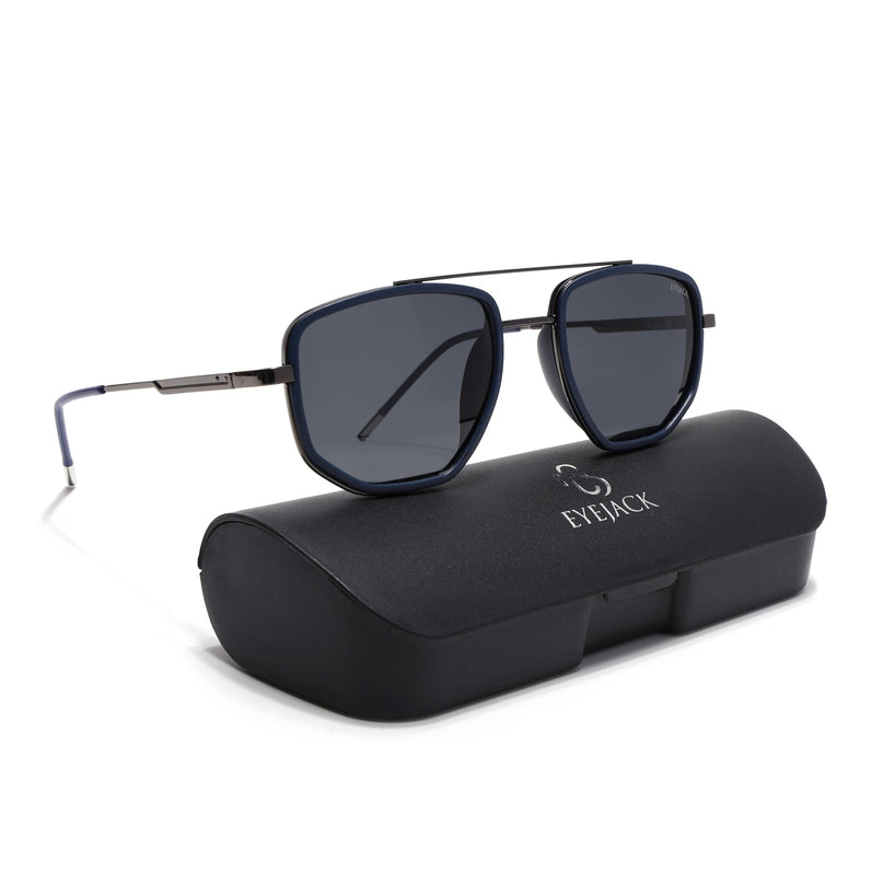 Eyejack Blue & Grey Wayfarer Polarized Sunglasses for Men & Women (2506PCL1510)