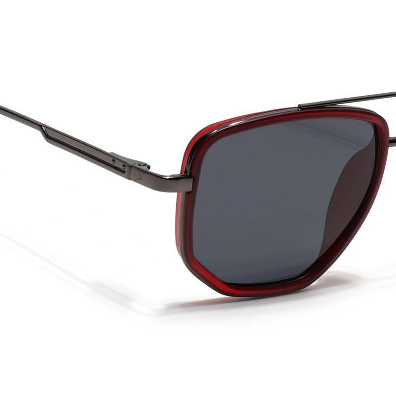 Eyejack Red & Grey Wayfarer Polarized Sunglasses for Men & Women (2506PCL1511)