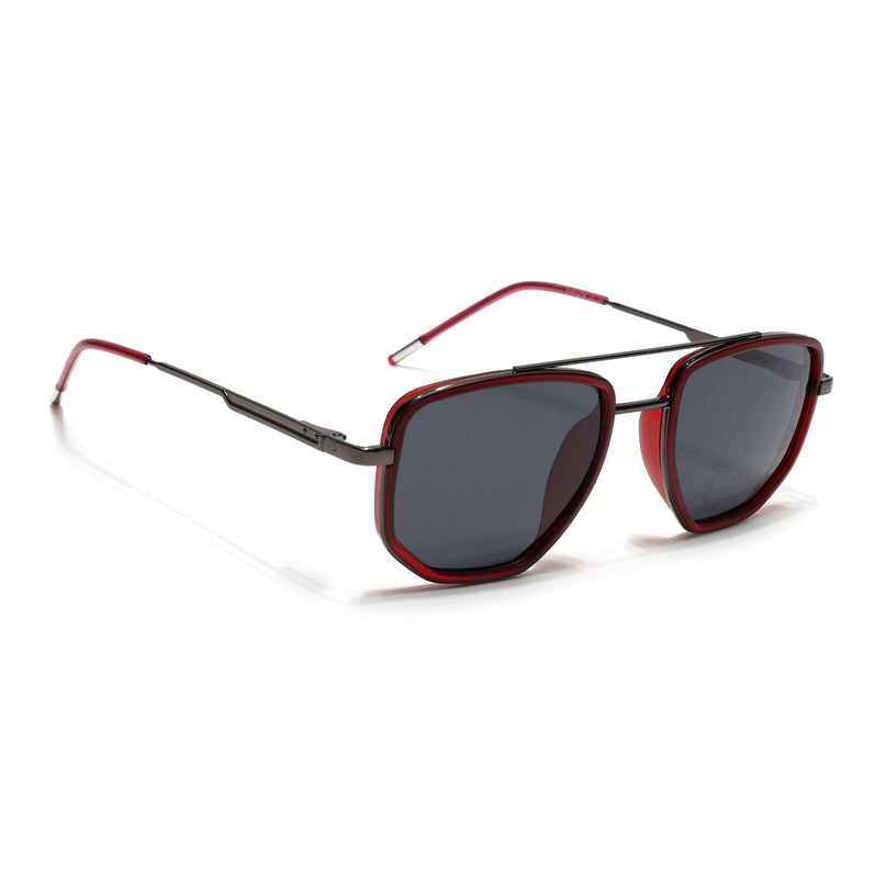 Eyejack Red & Grey Wayfarer Polarized Sunglasses for Men & Women (2506PCL1511)