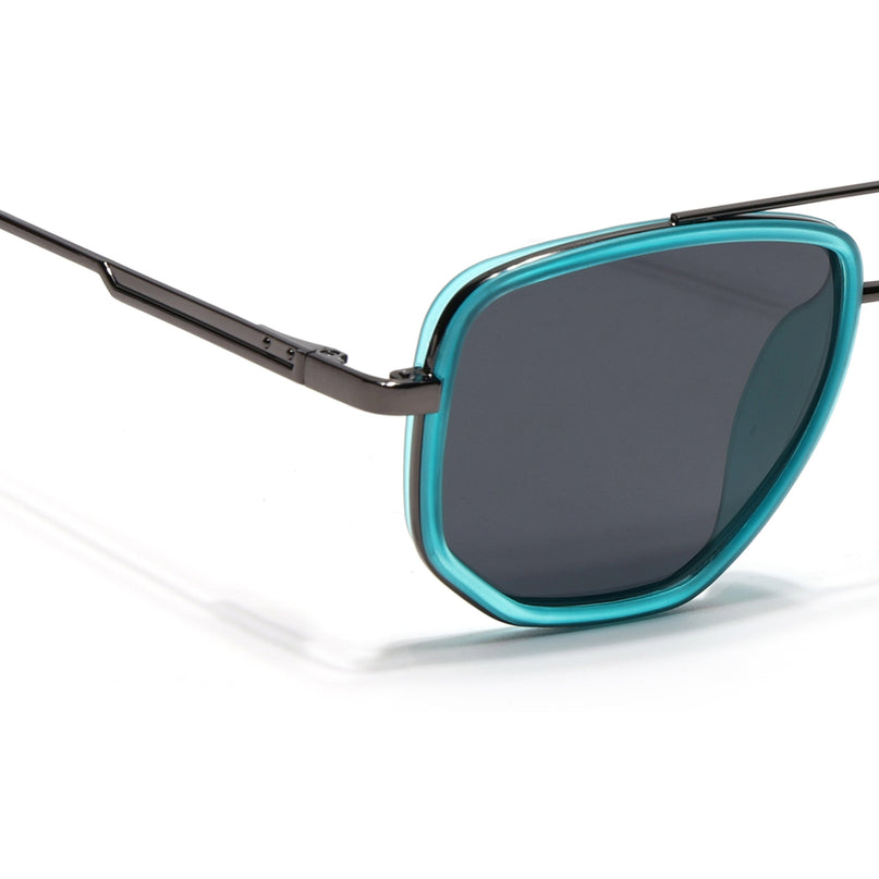Eyejack Sea Green & Grey Wayfarer Polarized Sunglasses for Men & Women (2506PCL1513)