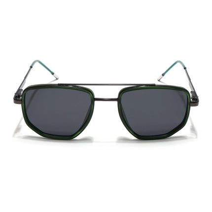 Eyejack Green & Grey Wayfarer Polarized Sunglasses for Men & Women (2506PCL1514)