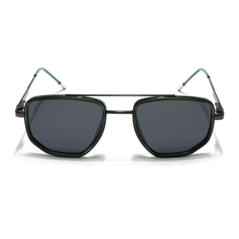 Eyejack Green & Grey Wayfarer Polarized Sunglasses for Men & Women (2506PCL1514)