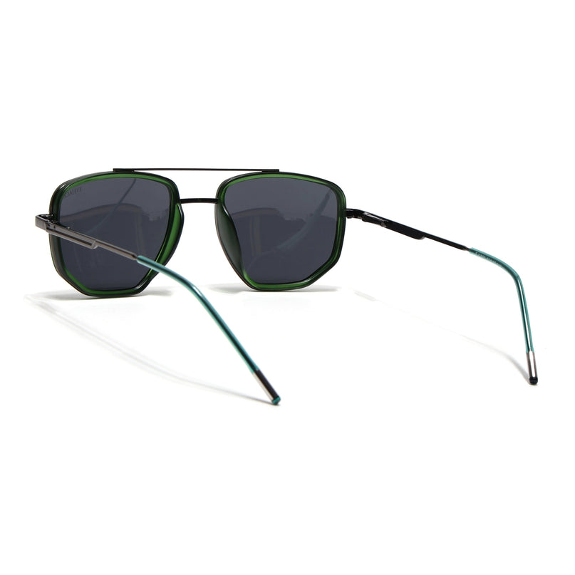 Eyejack Green & Grey Wayfarer Polarized Sunglasses for Men & Women (2506PCL1514)