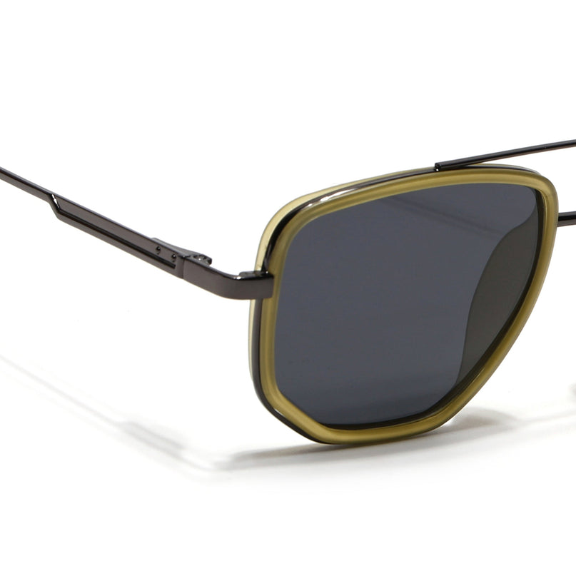 Eyejack Light Green & Grey Wayfarer Polarized Sunglasses for Men & Women (2506PCL1515)