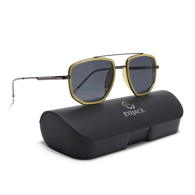 Eyejack Light Green & Grey Wayfarer Polarized Sunglasses for Men & Women (2506PCL1515)