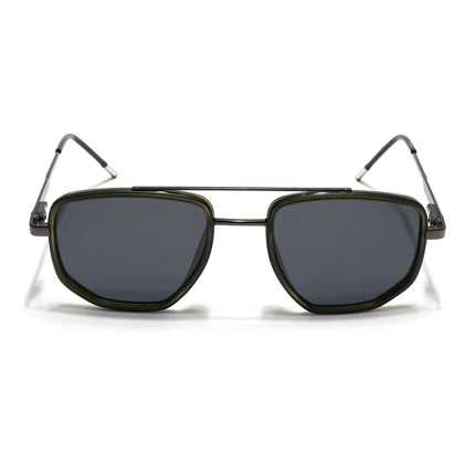 Eyejack Olive & Grey Wayfarer Polarized Sunglasses for Men & Women (2506PCL1516)