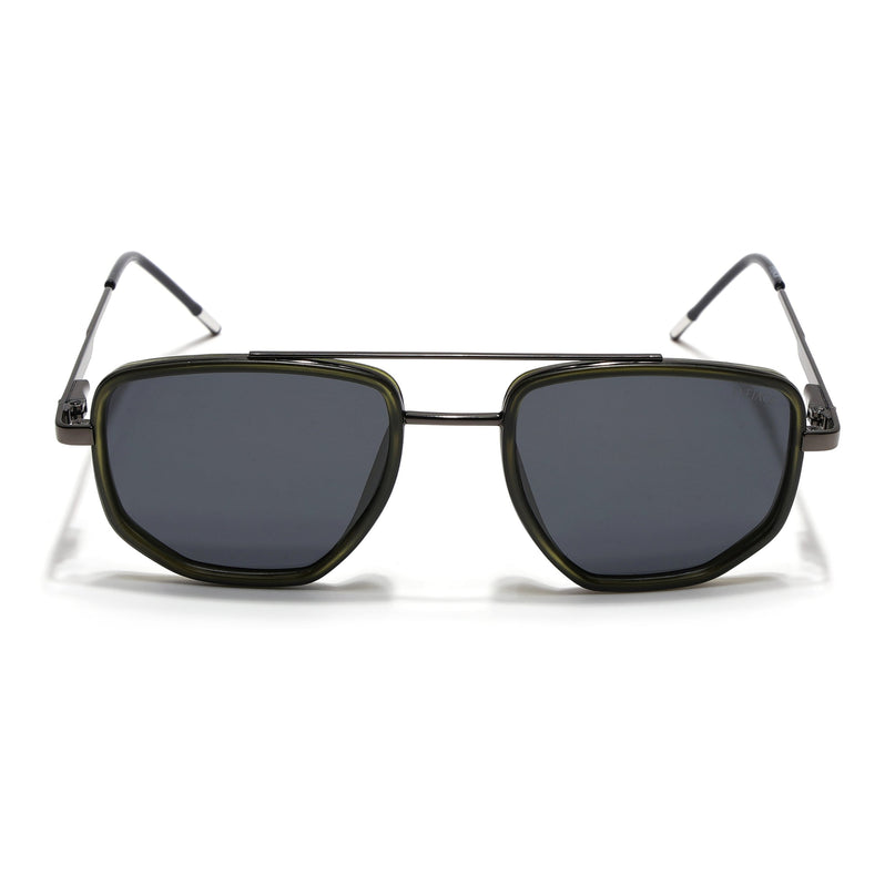 Eyejack Olive & Grey Wayfarer Polarized Sunglasses for Men & Women (2506PCL1516)